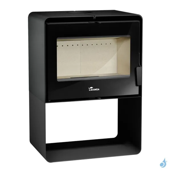 Poêle à bois Lacunza Atlantic 603 Puissance 12kW Structure Acier Sortie Fumée Supérieure Ø15 cm