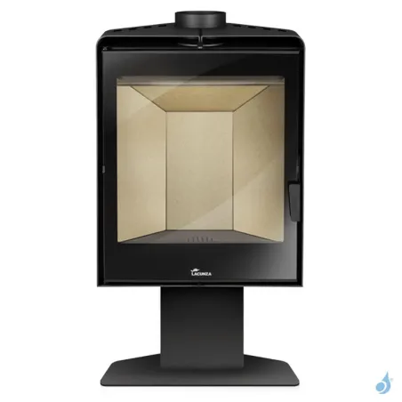 Poêle à bois Lacunza Atlantic 610 R Puissance 10kW Structure Acier Sortie Fumée Supérieure Ø15 cm