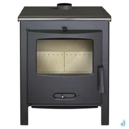Poêle à bois Lacunza Sagra CP Puissance 9kW Structure Acier Sortie Fumée Supérieure Ø12 cm 2