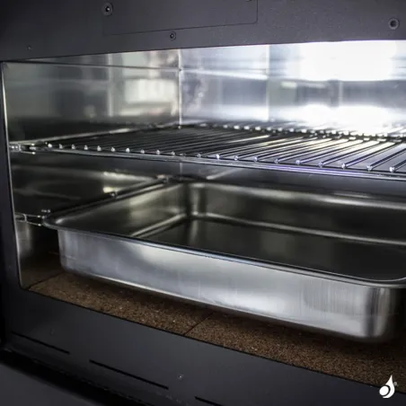 Poêle à bois Lacunza Altea avec four de cuisson Puissance 7kW Structure Acier Sortie Fumée Supérieure Ø15 cm