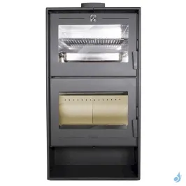 Poêle à bois Lacunza Altea Puissance 7kW Structure Acier Four de cuisson sortie Fumée Supérieure Ø15 cm 2