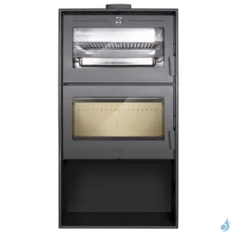 Poêle à bois Lacunza Oslo Puissance 11.5kW Structure Acier Four de cuisson sortie Fumée Supérieure Ø15 cm 2
