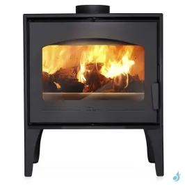 Poêle à bois Lacunza Calpe Star Puissance 7kW Structure Acier Sortie Fumée Supérieure Ø15 cm