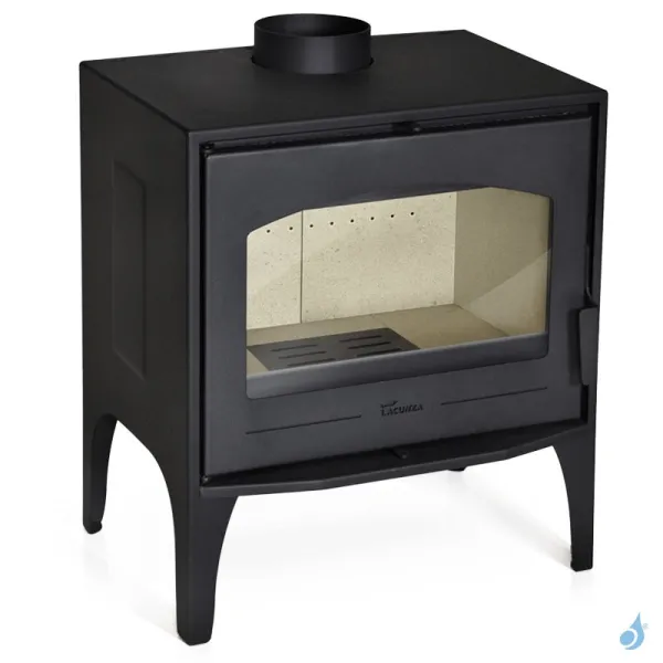 Poêle à bois Lacunza Calpe Star Puissance 7kW Structure Acier Sortie Fumée Supérieure Ø15 cm