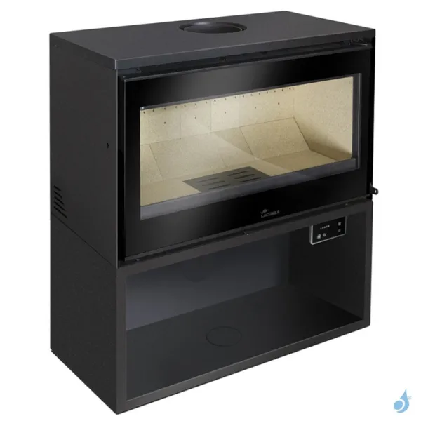 Poêle à bois Lacunza Paris 800 Puissance 10kW Structure Acier Sortie Fumée Supérieure Ø15 cm