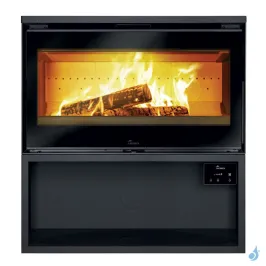 Poêle à bois Lacunza Paris 800 Puissance 10kW Structure Acier Sortie Fumée Supérieure Ø15 cm