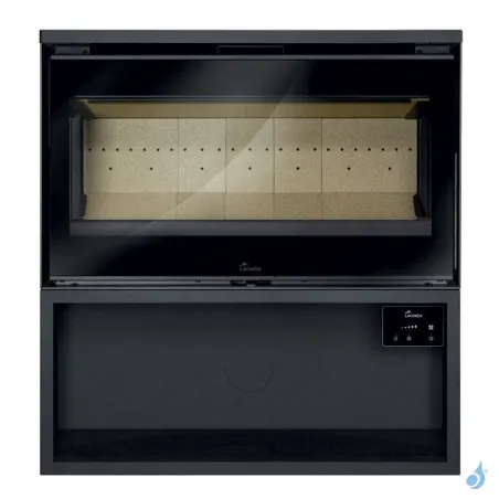 Poêle à bois Lacunza Paris 800 Puissance 10kW Structure Acier Sortie Fumée Supérieure Ø15 cm