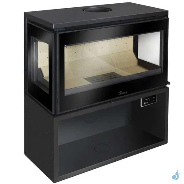 Poêle à bois Lacunza Paris 800 CLID Puissance 10kW Structure Acier Sortie Fumée Supérieure Ø15 cm