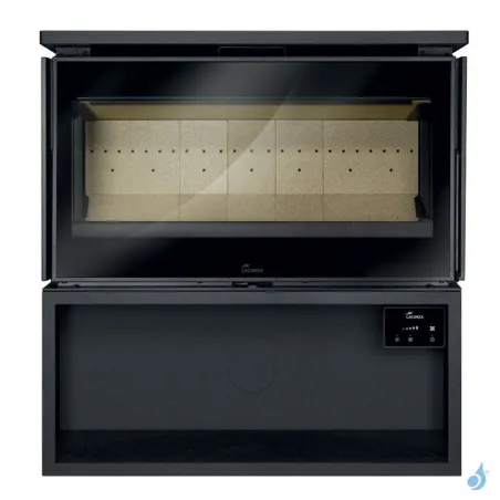 Poêle à bois Lacunza Paris 800 CLID Puissance 10kW Structure Acier Sortie Fumée Supérieure Ø15 cm