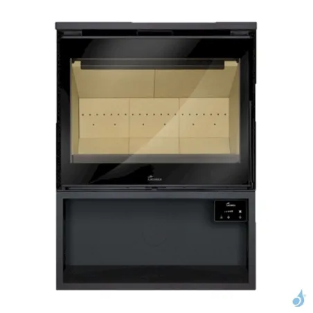 Poêle à bois Lacunza Roma 700 Puissance 10kW Structure Acier Sortie Fumée Supérieure Ø15 cm