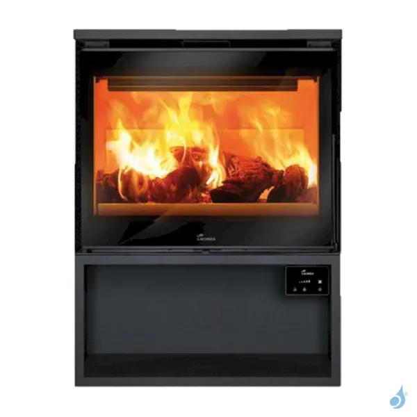 Poêle à bois Lacunza Roma 700 Puissance 10kW Structure Acier Sortie Fumée Supérieure Ø15 cm