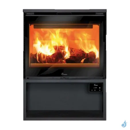 Poêle à bois Lacunza Roma 700 Puissance 10kW Structure Acier Sortie Fumée Supérieure Ø15 cm