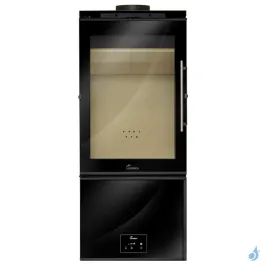 Poêle à bois Lacunza Calais Puissance 13kW Structure Acier Sortie Fumée Supérieure Ø15 cm 2