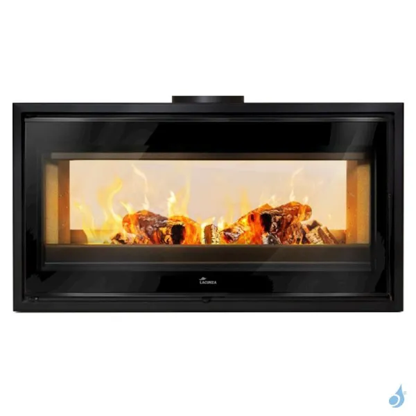 Poêle à bois Lacunza Verona Puissance 17kW Structure Acier Sortie Fumée Supérieure Ø20 cm
