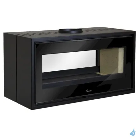 Poêle à bois Lacunza Verona Puissance 17kW Structure Acier Sortie Fumée Supérieure Ø20 cm