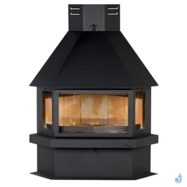 Poêle à bois Lacunza CM 300 R Puissance 11.5kW Structure Acier Sortie Fumée Supérieure Ø20 cm 2