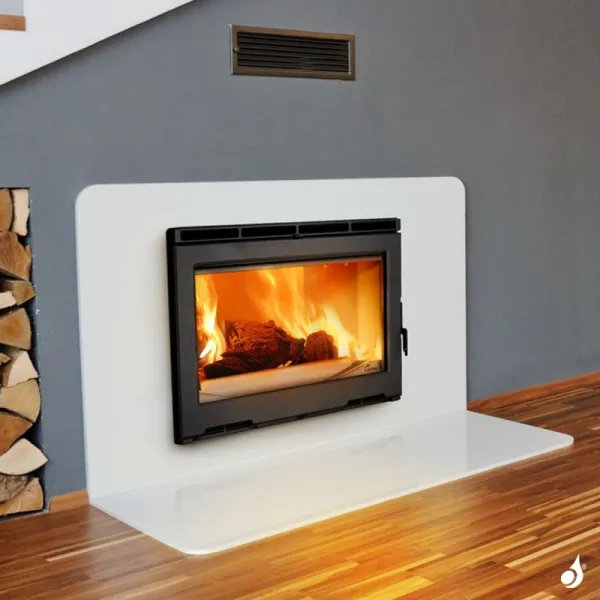 Insert à bois Lacunza Midi 700 Puissance 11kW Structure Fonte Sortie Fumée Supérieure Ø20 cm