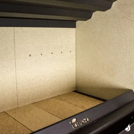 Insert à bois Lacunza Baltic 800 Puissance 13kW Structure Acier Sortie Fumée Supérieure Ø15 cm