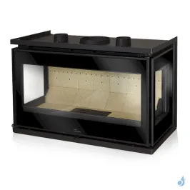 Insert à bois Lacunza Adour 600 CLID Puissance 9.0kW Structure Acier Sortie Fumée Supérieure Ø15 cm 2