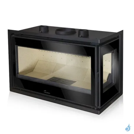 Insert à bois Lacunza Adour 800 CLI/CLD Puissance 10kW Structure Acier Sortie Fumée Supérieure Ø15 cm