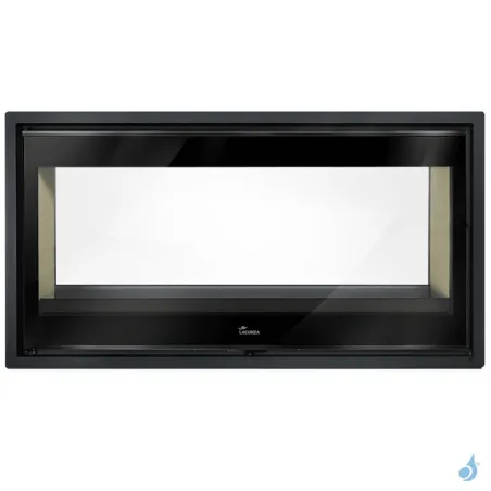 Insert à bois Lacunza Nickel 1000 Puissance 17.0kW Double Face Structure Acier Sortie Fumée Supérieure Ø20 cm