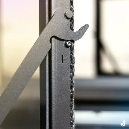 Insert à bois Lacunza Nickel 1000 Puissance 17.0kW Double Face Structure Acier Sortie Fumée Supérieure Ø20 cm