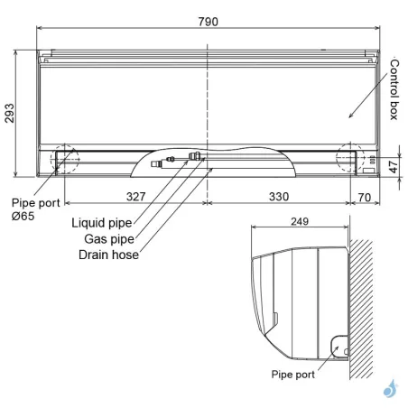 Climatisation mono split FUJITSU ASEG18KLCA + AOEG18KLCA 5.2kW Mural série KL pour grande pièce PAC réversible silencieuse