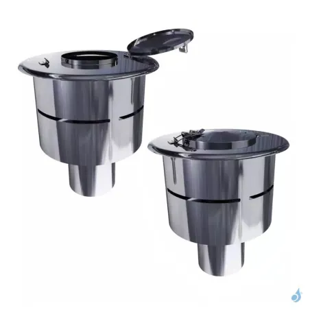 Chapeau terminal vertical PGI Poujoulat CTIV Inox ou Noir Ø80/130 et Ø100/150