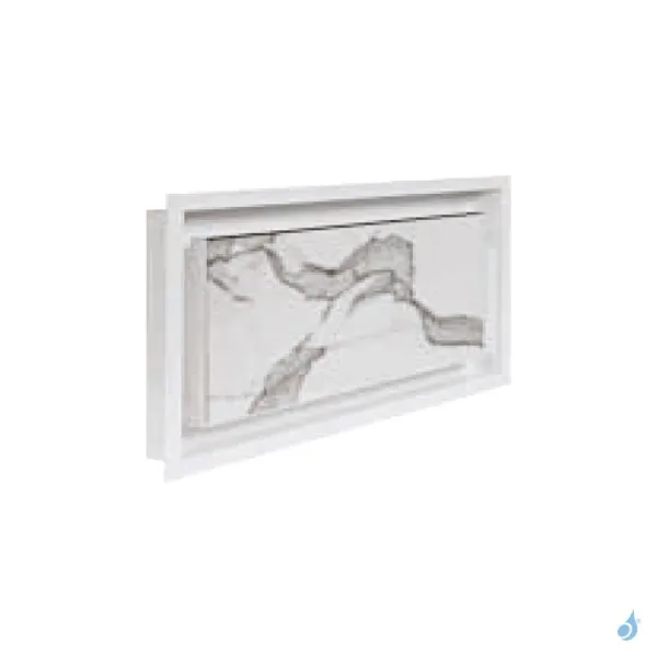 Grille de coffrage avec précadre simple KEMP AIR 03 Blanc ou Noir 440 x 250 mm Façade avant creuse