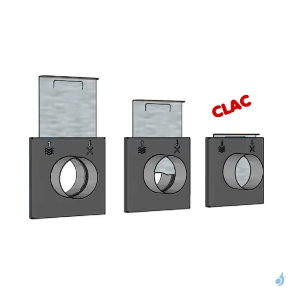 Kit arrivée d'air frais obturable étanche KFLEXV Ø60 à Ø100 bois & granulés