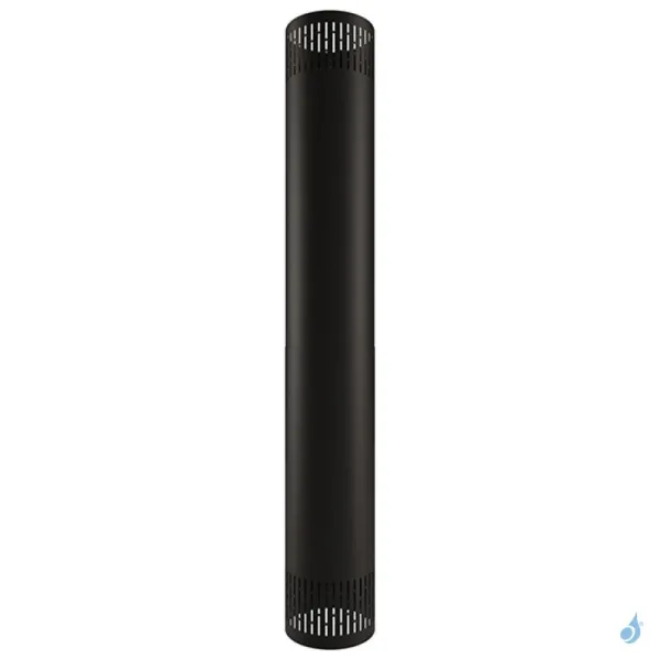 Habillage de conduit Poujoulat Design'up Noir Ø150 Hauteur 95 à 150 cm Habillage ventilé noir mat - RAL 9019