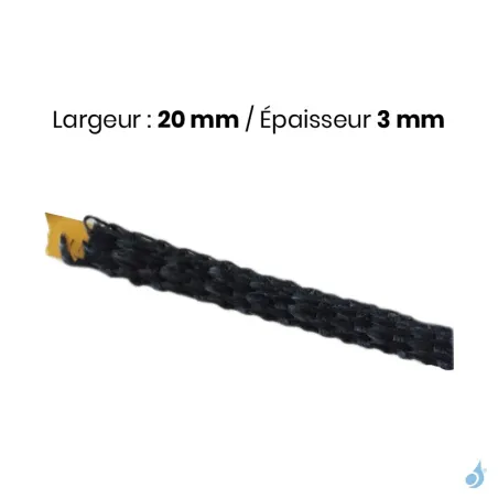 Joint de vitre plat 20x3 mm pour poêles et inserts Ravelli Réf : 1800-00-052-R Longueur 5 mètres