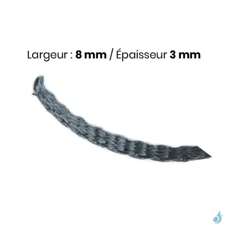 Joint de vitre plat 8x3 mm pour poêles et inserts Ravelli Réf : 44064-R Longueur 5 mètres
