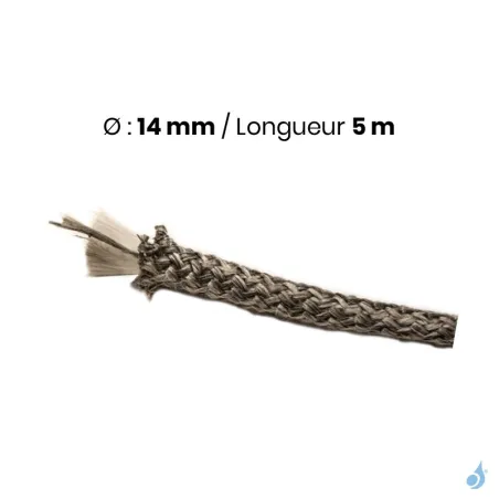 Joint de porte tressé Ø14 mm pour poêles à granulés Ravelli Réf : 1800-00-067-R Longueur 5 mètres