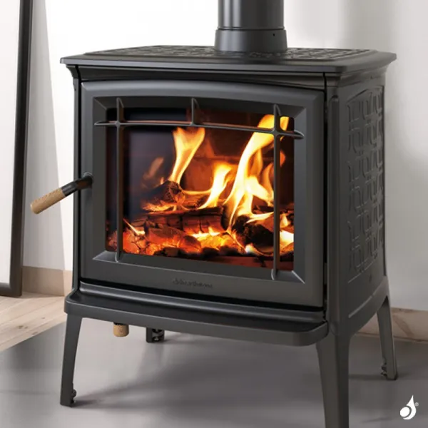 Poêle à bois Hergom Shelburn HF Puissance 9kW Sortie Fumée Supérieure
