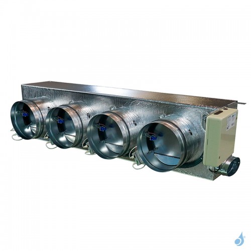Plénum Airzone Eazyzone QAI Standard VMC IB8 3 sorties Fujitsu ARXG18/22/24/30KHTAP