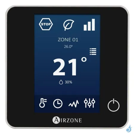 Thermostat Airzone Blueface Zero Filaire Noir à petit prix !