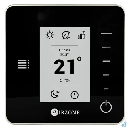 Thermostat sans fils Airzone think Radio Noir à petit prix !