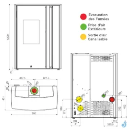 Poêle à granulés Jolly Mec Takumi 12 kW Sortie Fumée Postérieure Ø80 mm 2