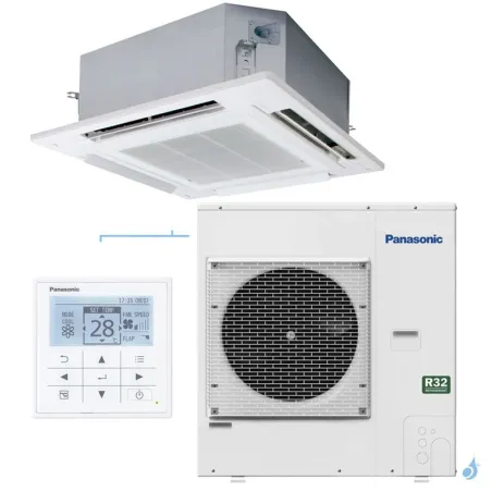 Climatiseur Panasonic Cassette PACi NX série Standard 10kW S-1014PU3E + U-100PZ3E8 Triphasé pour application commerciale