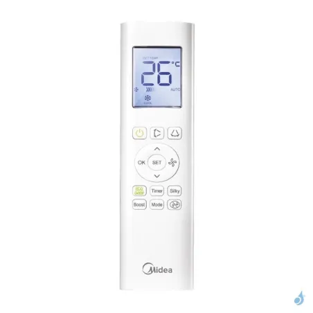 Climatiseur Mono split Midea BREEZELESS E 3.6kW MSCB1BU-12HRFN8 + MOX103-09HFNX WiFi de série PAC air-air