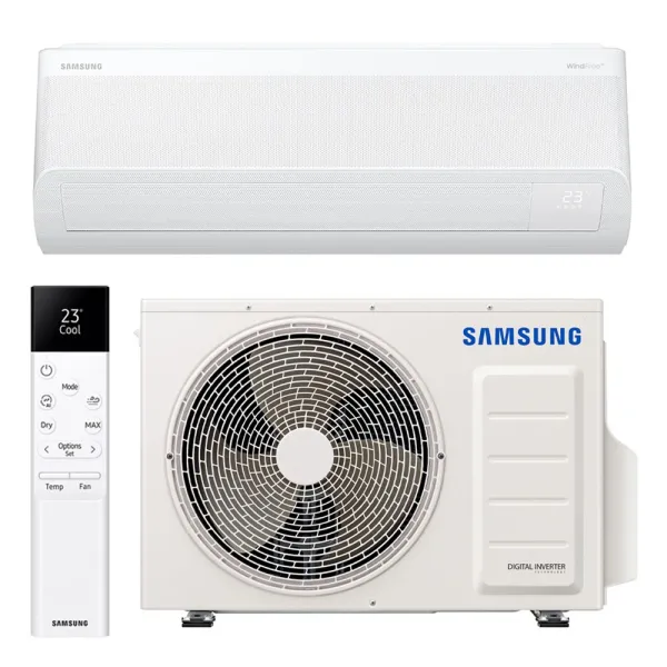 Climatiseur SAMSUNG Windfree Avant S2 5.0kW AR70F18C1AWNEU + AR70F18C1AWXEU Mono Split Wifi de série PAC air-air réversible
