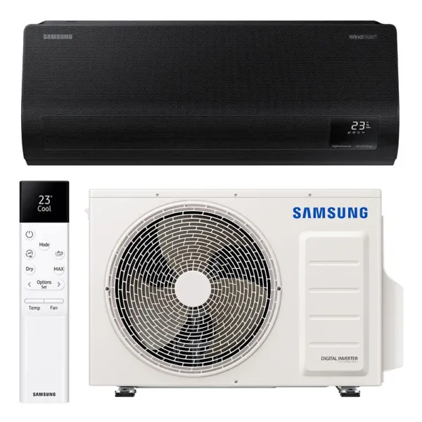 Climatiseur SAMSUNG Windfree Avant S2 Noir 3.5kW AR70F12C1ABNEU + AR70F12C1AWXEU Mono Split Wifi de série PAC air-air