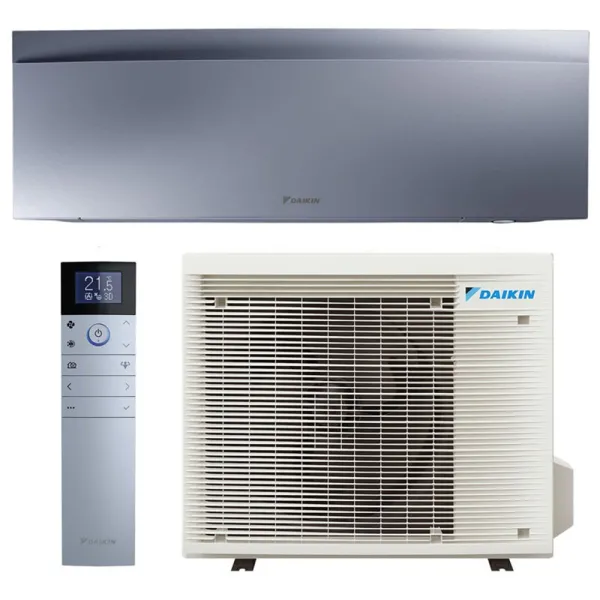 Climatisation mono split DAIKIN Emura 3 Argent 4.2kW FTXJ42AS + RXJ42A FTXJ-AS WiFi Pompe à chaleur Réversible et silencieuse