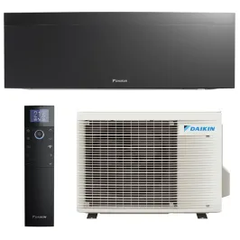 Climatisation mono split DAIKIN Emura 3 Noire 2.5kW FTXJ25AB + RXJ25A FTXJ-AB WiFi Pompe à chaleur Réversible et silencieuse