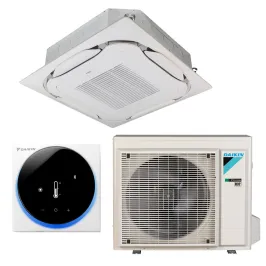 Climatiseur cassette 8 voies DAIKIN Round Flow 5.7kW FCAG60B + RXM60R FCAG-B PAC réversible et silencieuse