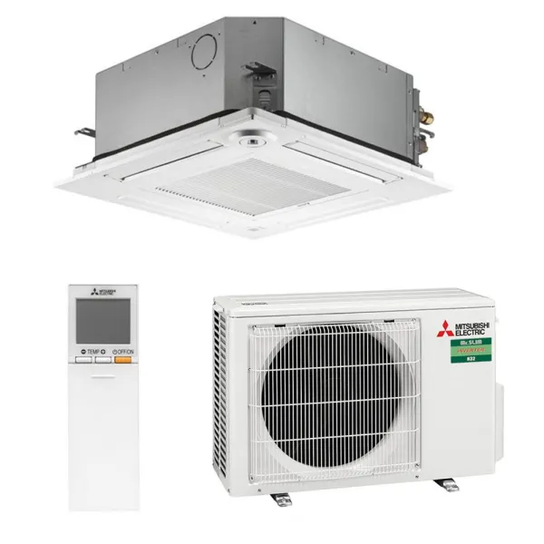 Climatisation mono split MITSUBISHI SLZ-M FA2 2.5kW SLZ-M25FA2 + SUZ-M25VA Cassette 600x600 PAC Inverter silencieuse