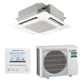 Climatiseur MITSUBISHI cassette 900x900 5.0kW PLA-M50EA2 + PUZ-ZM50VKA2 Monosplit PLA-M EA2 Power Inverter