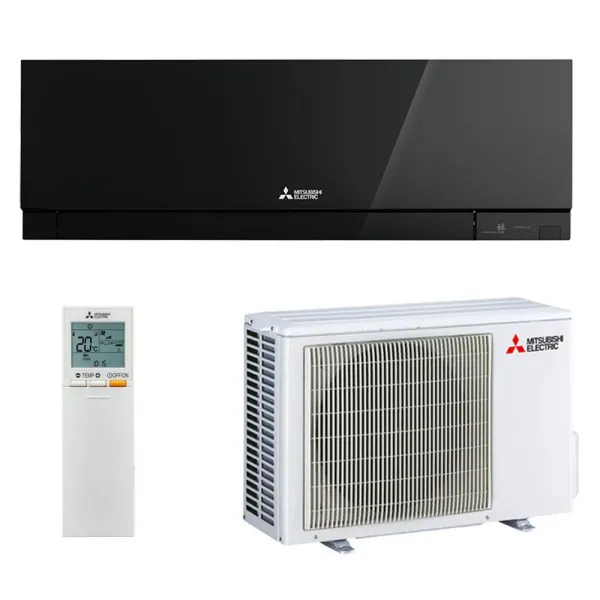 Climatiseur Mono Split MITSUBISHI MSZ-EF25VGKB + MUZ-EF25VG 2.5kW MSZ-EF Noir Mural Design WiFi PAC inverter silencieuse