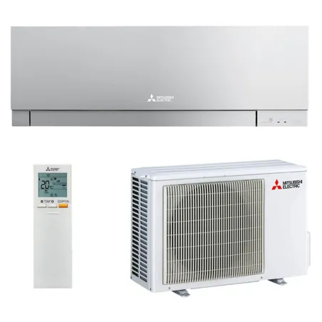 Climatiseur Mono Split MITSUBISHI MSZ-EF42VGKS + MUZ-EF42VG 4.2kW MSZ-EF Argent Mural Design WiFi PAC inverter silencieuse